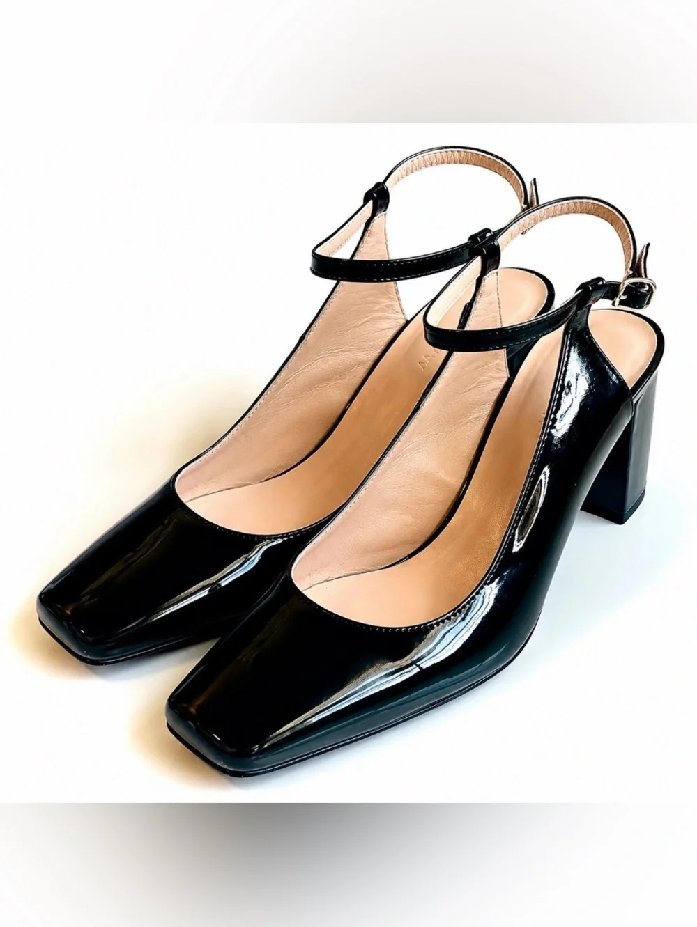 J. CREW Maisie Patent Leather Ankle-Strap Heels Black 9 MSRP $268
